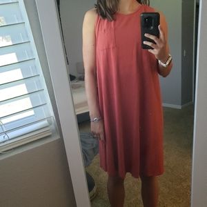 ☆burnt red knee length dress☆